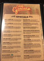 Casa Garcia's New Braunfels menu