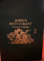 John's Chinese menu