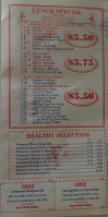 China Palace menu