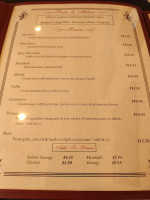 Milano Italian Cuisine menu