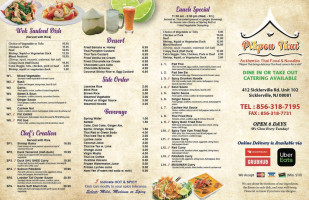 Pikpon Thai menu