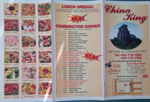 China King menu