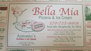 Bella Mia menu