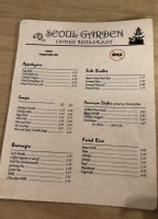 Seoul Garden menu