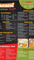 Mariachi Mexican Grill menu