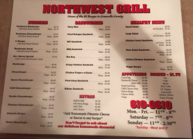 North West Grill menu