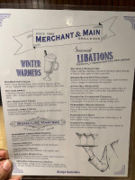 Merchant Main Grill menu