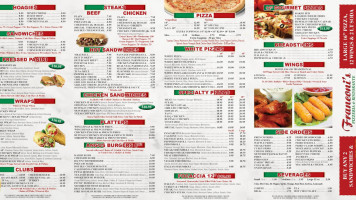 Franconis Pizza menu