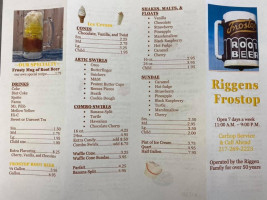 Riggens Frostop menu