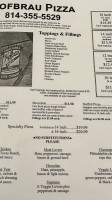 Hofbrau menu