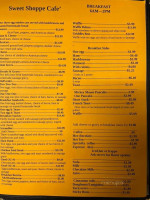 Sweet Shoppe menu