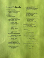 Aracelis Foods Mexican And Puerto Rican menu