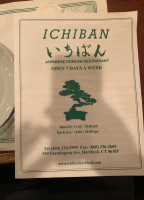 Ichiban Japanese Korean menu