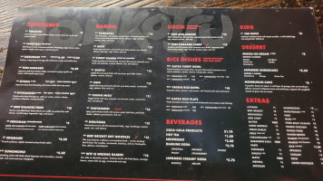 Tonkotsu Ramen menu