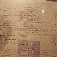 Click's Steakhouse menu