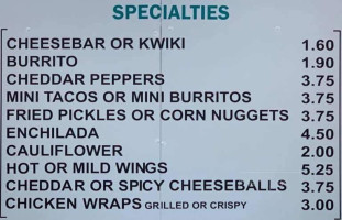 Mutt Jeff Drive In menu