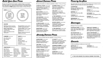 Lucky Slice Pizza Ogden menu