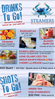 Steamers Restaurant Sports Bar menu