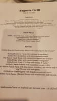 Augusta Grill menu