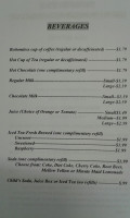 Key Largo's menu