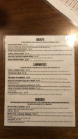 Backstreets Pub Grill menu