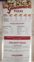 Giovanni's Pizza menu