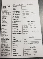 Caruso's Deli menu