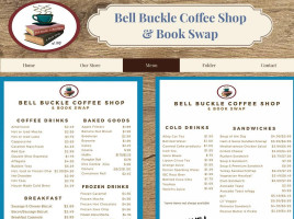 Bell Buckle Coffee Shop Book Swap menu