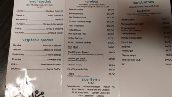 Oakwood Cafe menu