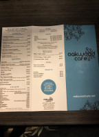 Oakwood Cafe menu