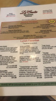 La Costa Mexican menu