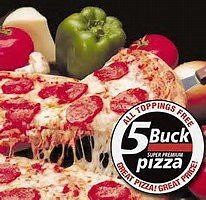 5 Buck Pizza food