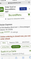 Asian Express food