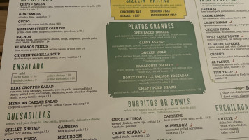 El Bebe menu