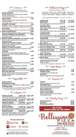 Bellissimo Pizza menu