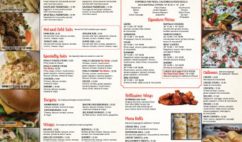 Bellissimo Pizza menu