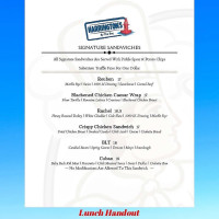 Harrington's By The Bay menu