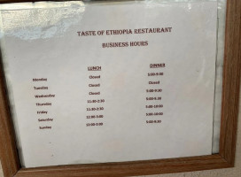 Taste Of Ethiopia inside