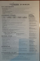 Longhorn Steakhouse menu