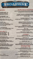 Broadway Grill Tavern menu