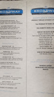 Broadway Grill Tavern menu