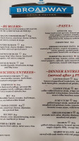 Broadway Grill Tavern menu