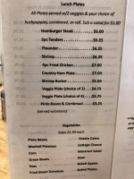 The Fiddlehead Diner menu