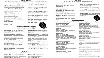 Hot Heaven Pizzeria menu