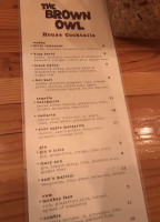 The Brown Owl menu