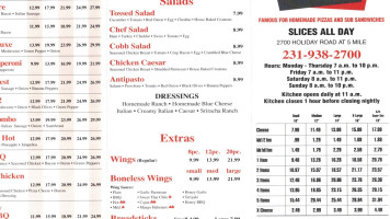 G J's Pizza Market menu