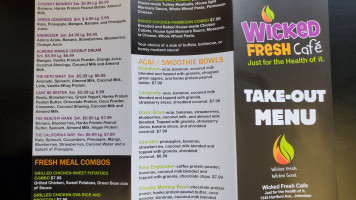 Wicked Fresh Cafe menu