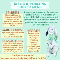 Kleos menu