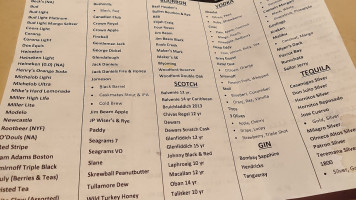 Grid Iron Ale House Grille menu