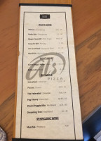 Al's Pizza menu